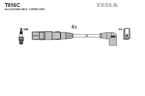 комплект запалителеи кабели TESLA T856C