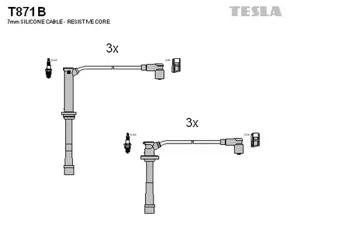 комплект запалителеи кабели TESLA T871B