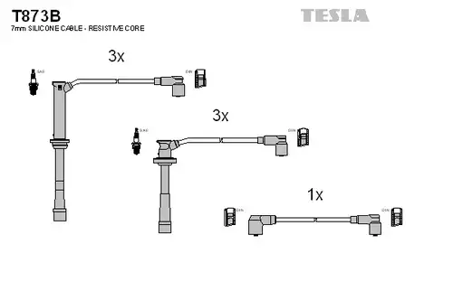 комплект запалителеи кабели TESLA T873B