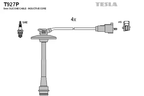 комплект запалителеи кабели TESLA T927P