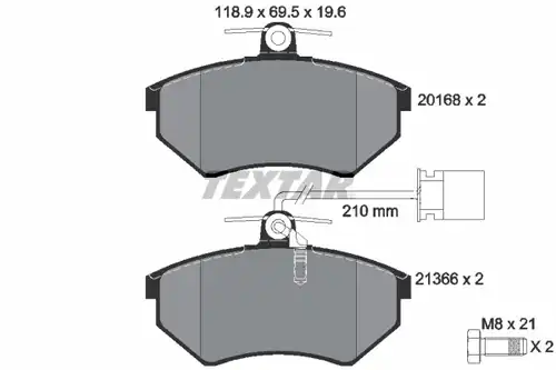 накладки TEXTAR 2016805