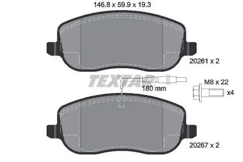 накладки TEXTAR 2026101