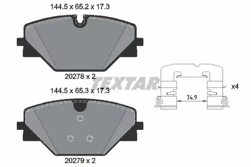 накладки TEXTAR 2027801