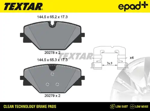 накладки TEXTAR 2027801CP