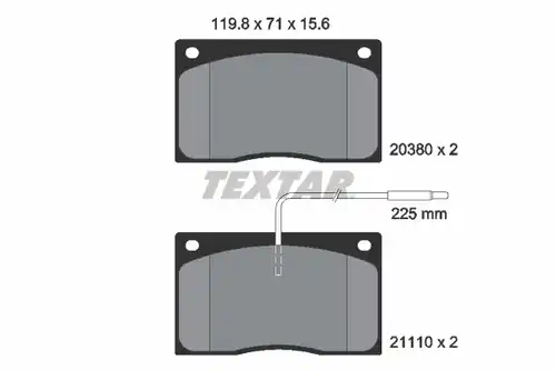 накладки TEXTAR 2038002