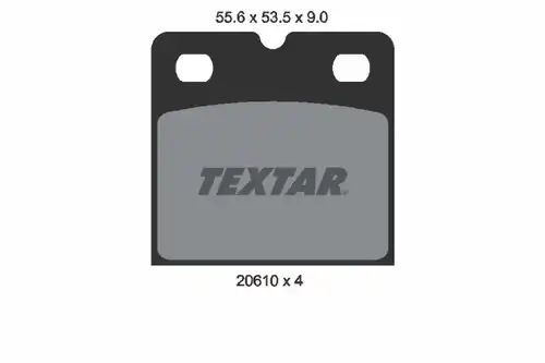 комплект феродо за накладки, дискова ръчна спирачка TEXTAR 2061005