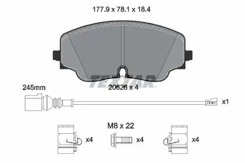 накладки TEXTAR 2062601