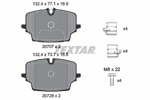 накладки TEXTAR 2070701