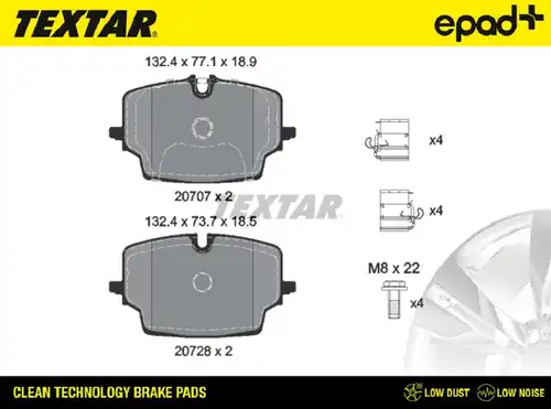 накладки TEXTAR 2070701CP