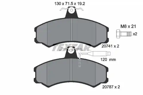 накладки TEXTAR 2074101