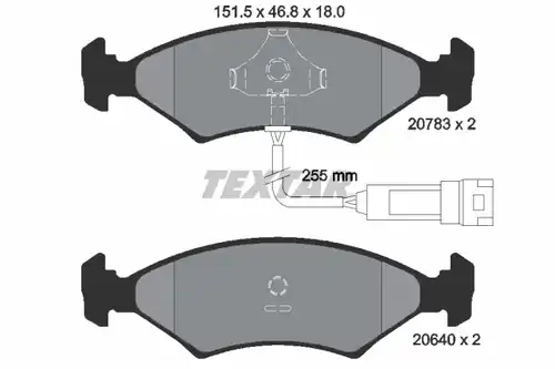 накладки TEXTAR 2078302