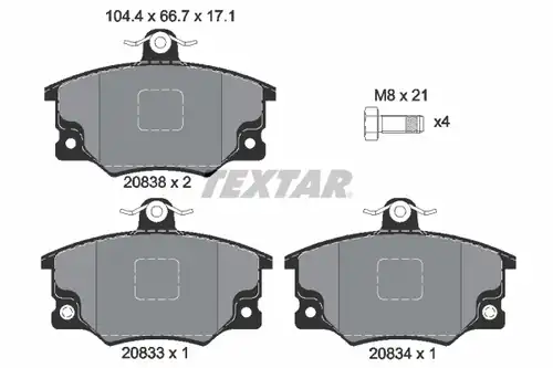 накладки TEXTAR 2083302