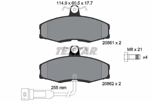 накладки TEXTAR 2086109