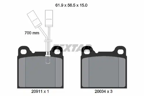 накладки TEXTAR 2091101