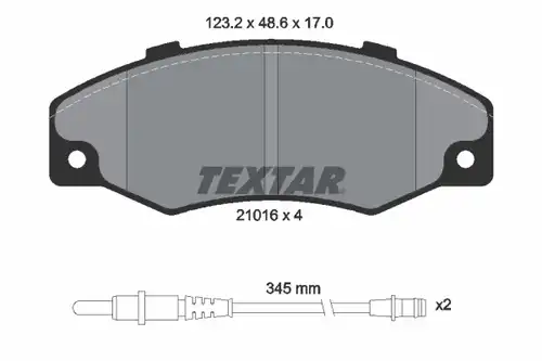 накладки TEXTAR 2101602