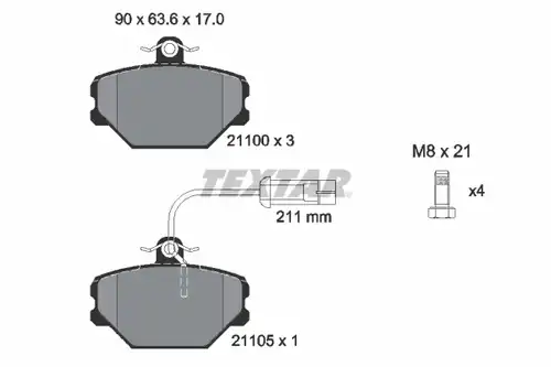 накладки TEXTAR 2110005