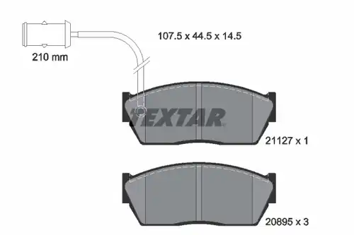 накладки TEXTAR 2112701