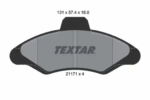 накладки TEXTAR 2117105