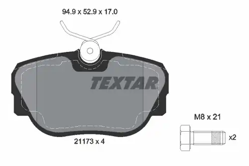 накладки TEXTAR 2117302