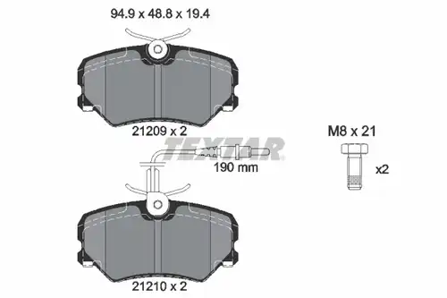 накладки TEXTAR 2120909