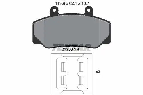 накладки TEXTAR 2123302