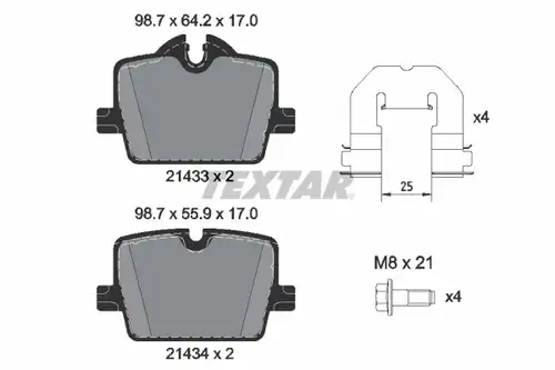 накладки TEXTAR 2143301