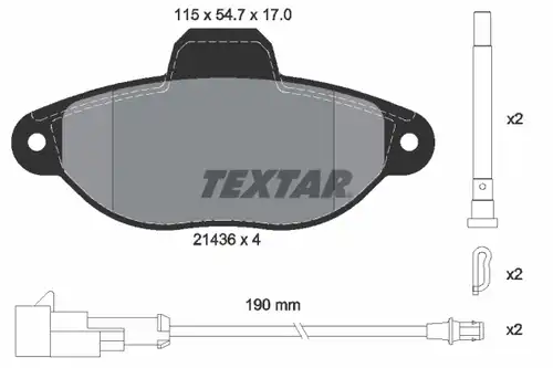 накладки TEXTAR 2143609