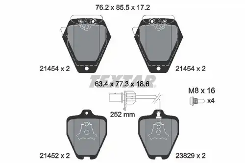 накладки TEXTAR 2145401