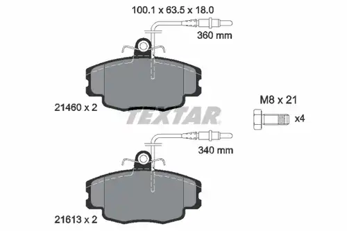 накладки TEXTAR 2146002