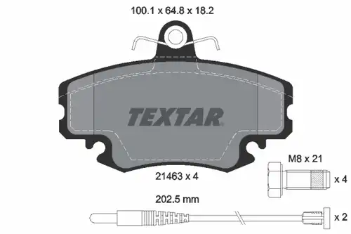 накладки TEXTAR 2146304