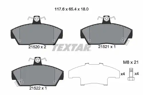 накладки TEXTAR 2152001