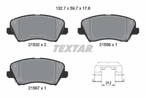 накладки TEXTAR 2153201