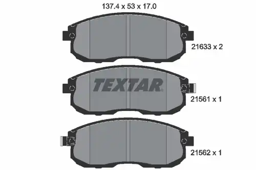 накладки TEXTAR 2156101