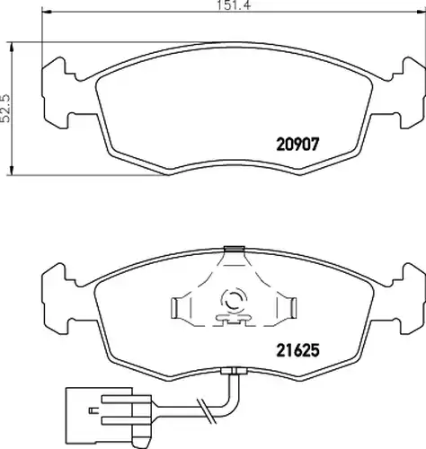 накладки TEXTAR 2162501