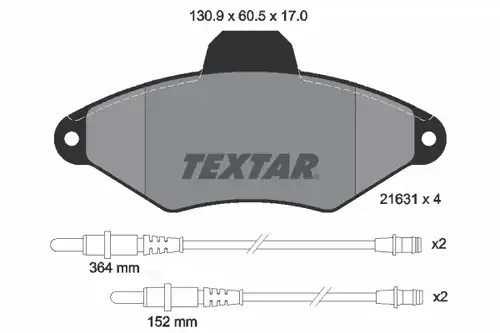 накладки TEXTAR 2163102