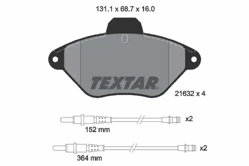 накладки TEXTAR 2163201