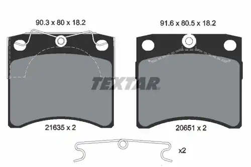 накладки TEXTAR 2163501