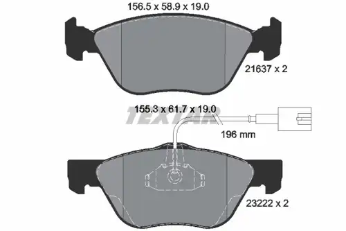 накладки TEXTAR 2163702