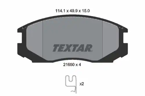 накладки TEXTAR 2165001