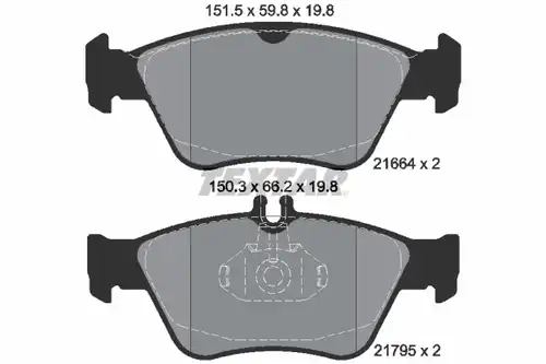 накладки TEXTAR 2166404