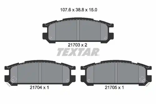 накладки TEXTAR 2170301