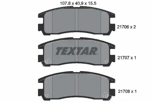 накладки TEXTAR 2170602