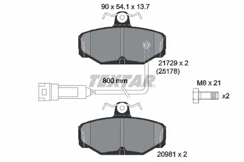 накладки TEXTAR 2172901