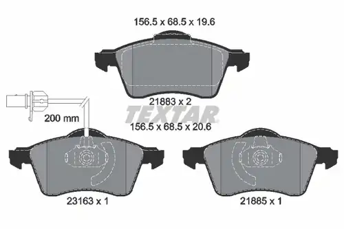 накладки TEXTAR 2188501