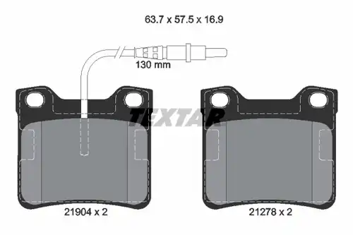 накладки TEXTAR 2190403