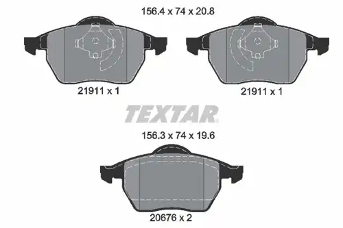 накладки TEXTAR 2191102