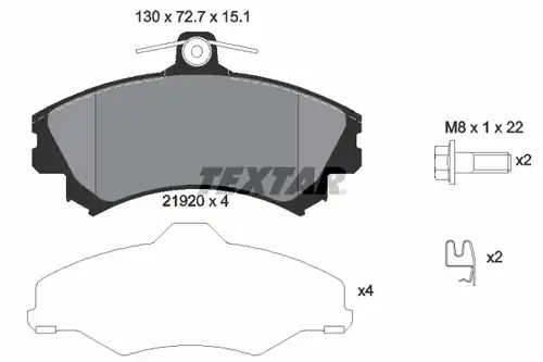 накладки TEXTAR 2192001