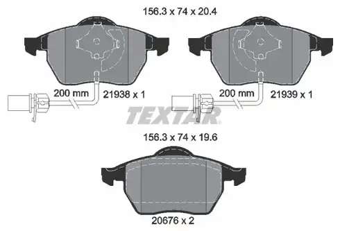 накладки TEXTAR 2193801