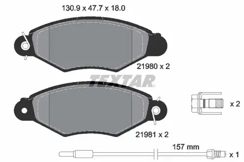 накладки TEXTAR 2198003