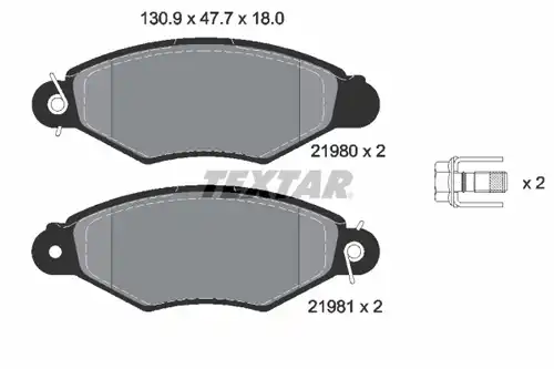 накладки TEXTAR 2198004